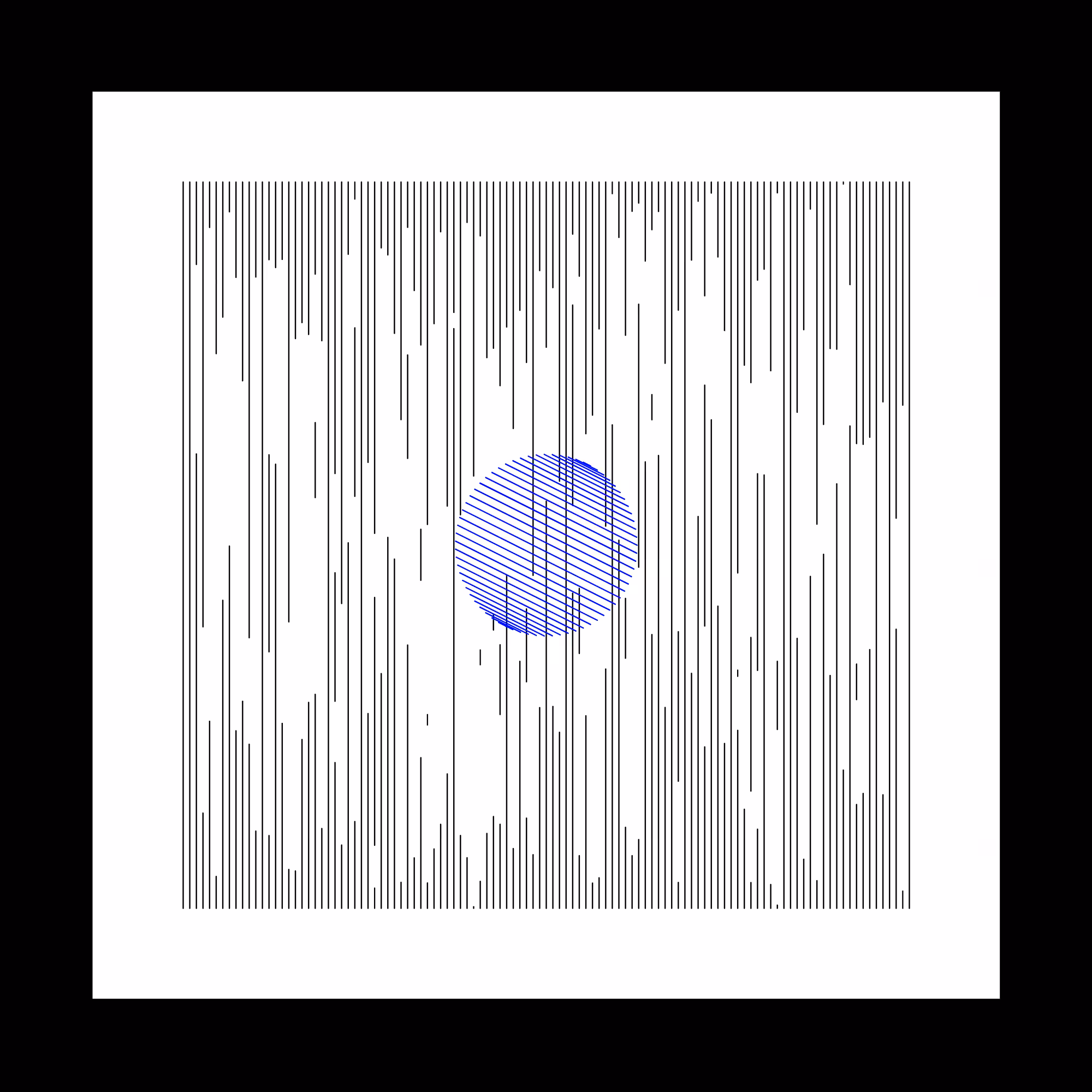 111 lignes verticales et un rond #4
