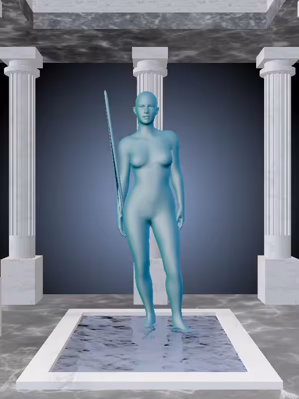 HeavenComputer: The Loser Aqua Green Woman #7656