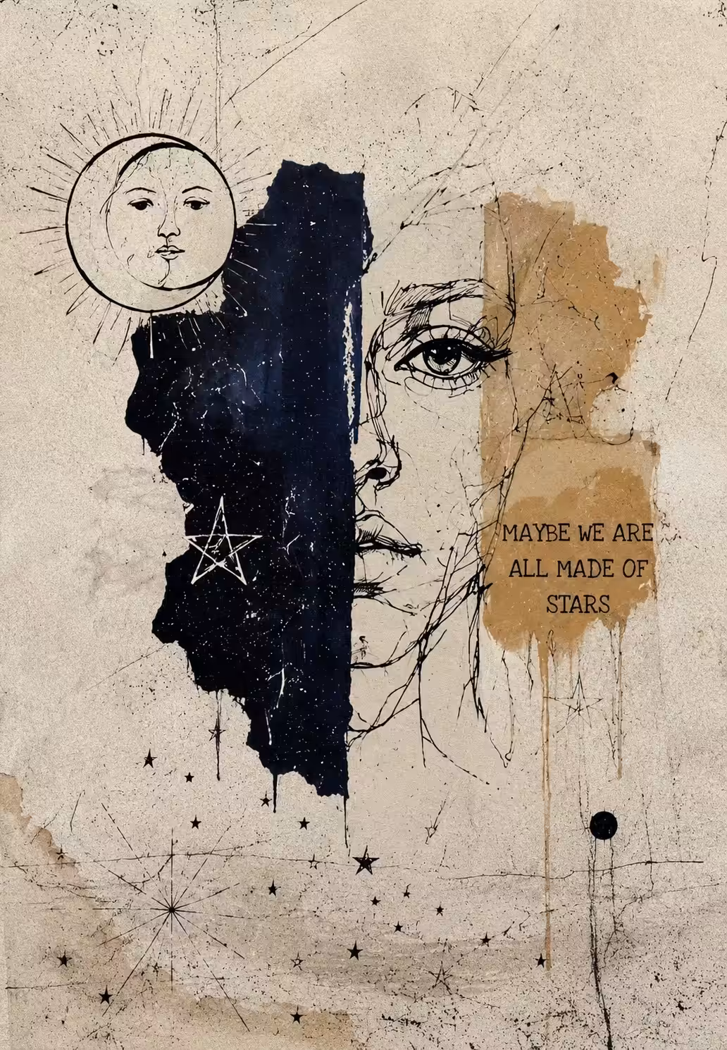 Messy Collage Art: Stardust