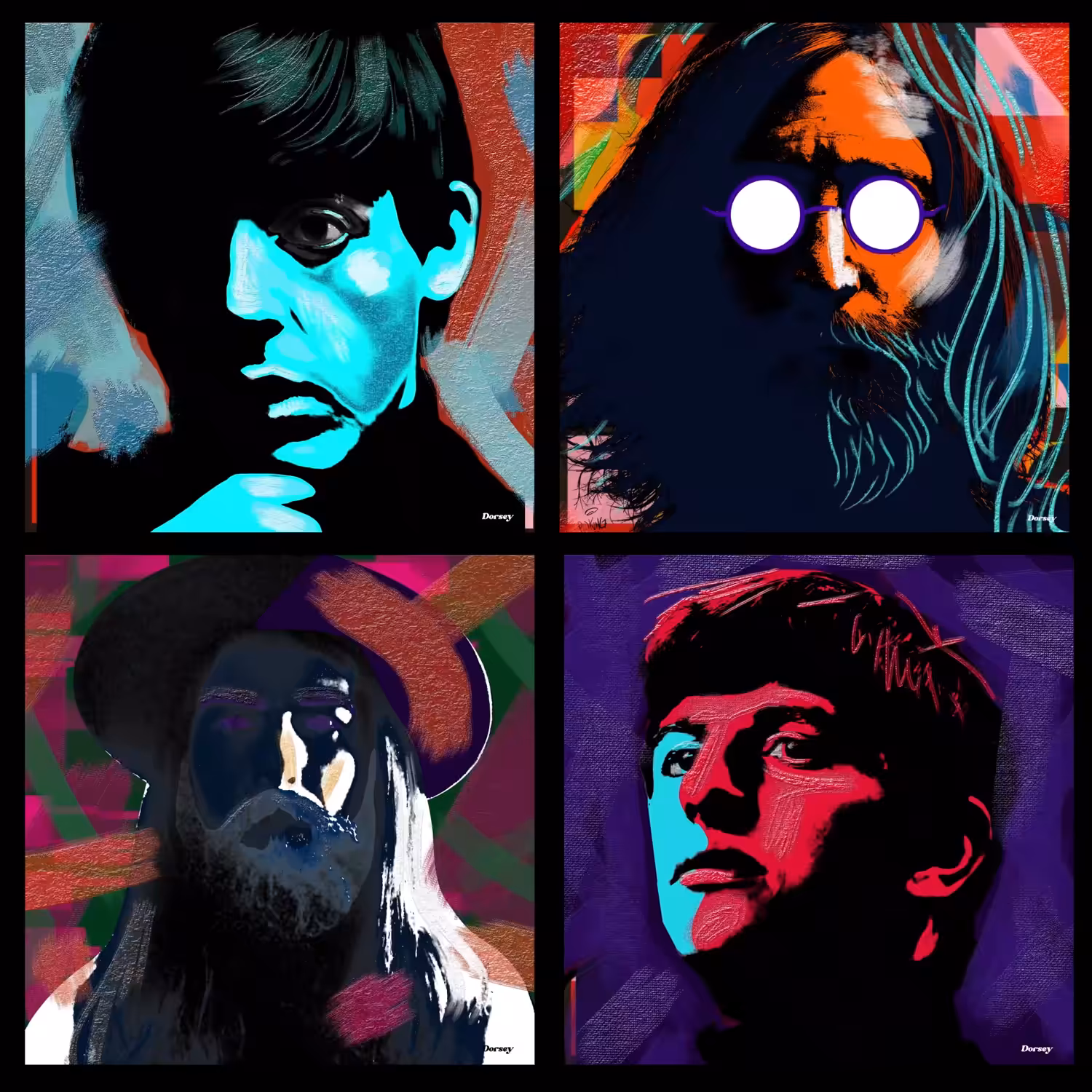 Beatles: Glitch Portrait
