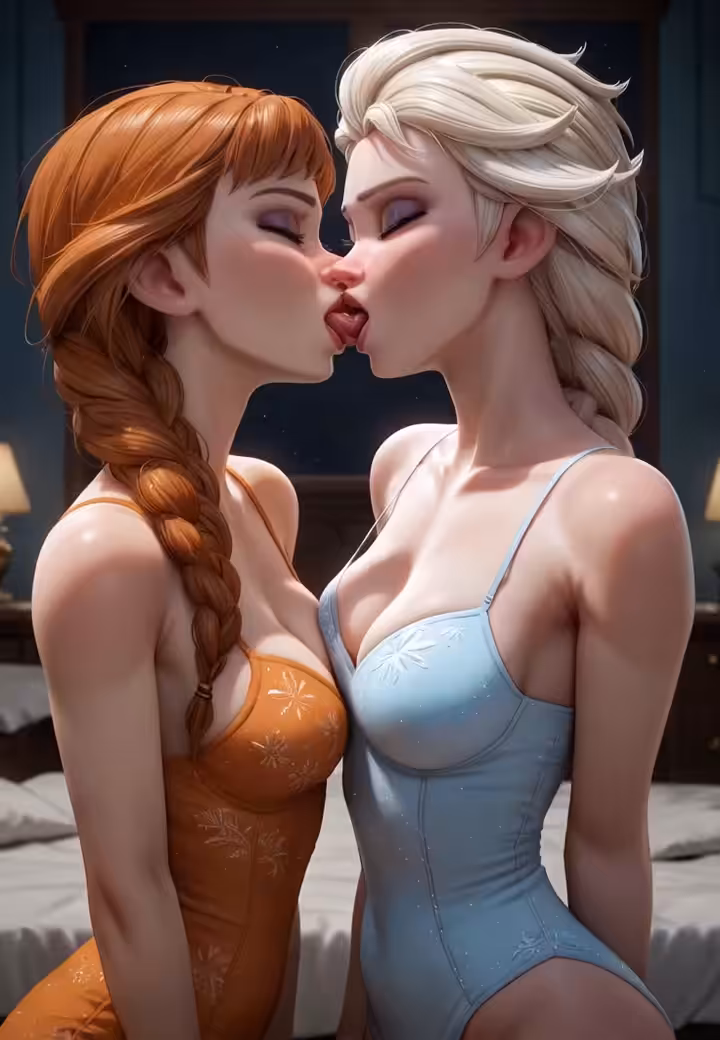 AI art / Rule 34 AI : Elsa x Anna 5