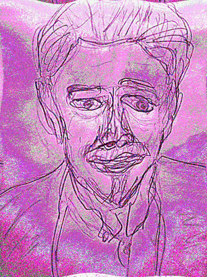 Pencil Sketch Portrait Glitch