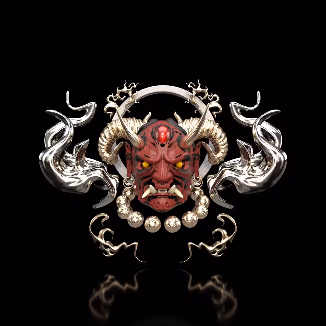 Red Oni Skull