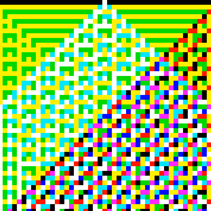 RGB Elementary Cellular Automaton #768