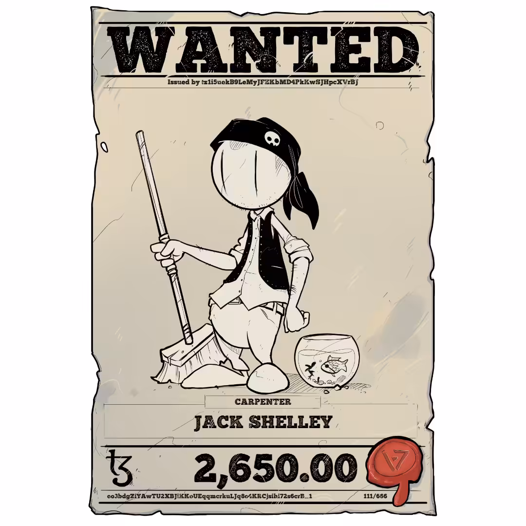 JACK SHELLEY | TEZOS PIRATE 111/666