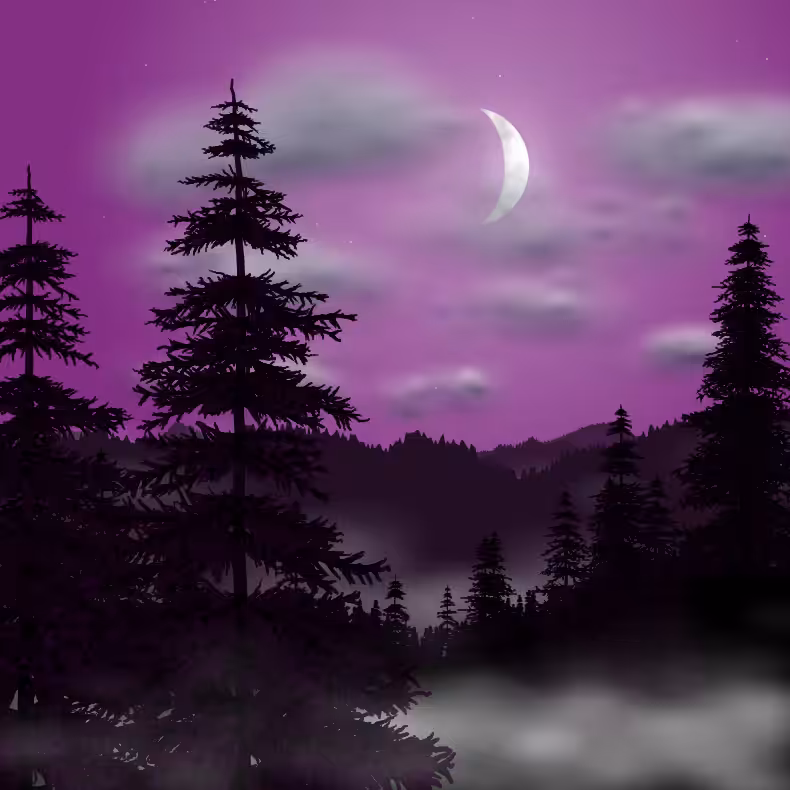 Moonlit Mountains #1
