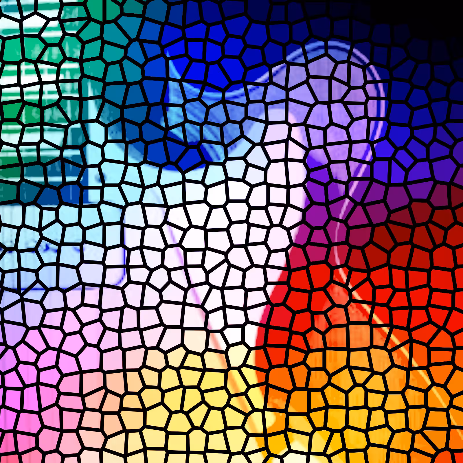 Colourful Guitars Mosaic