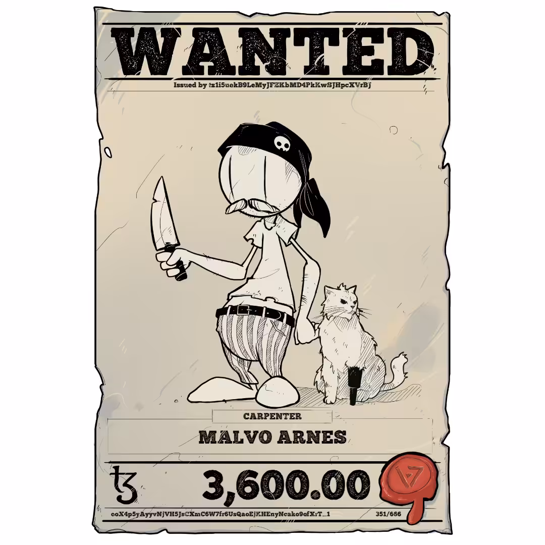 MALVO ARNES | TEZOS PIRATE 351/666