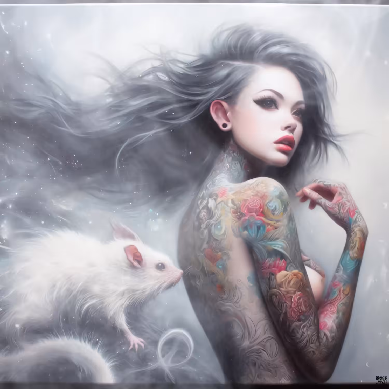 In the care of a celestial rodent, shrouded in mist