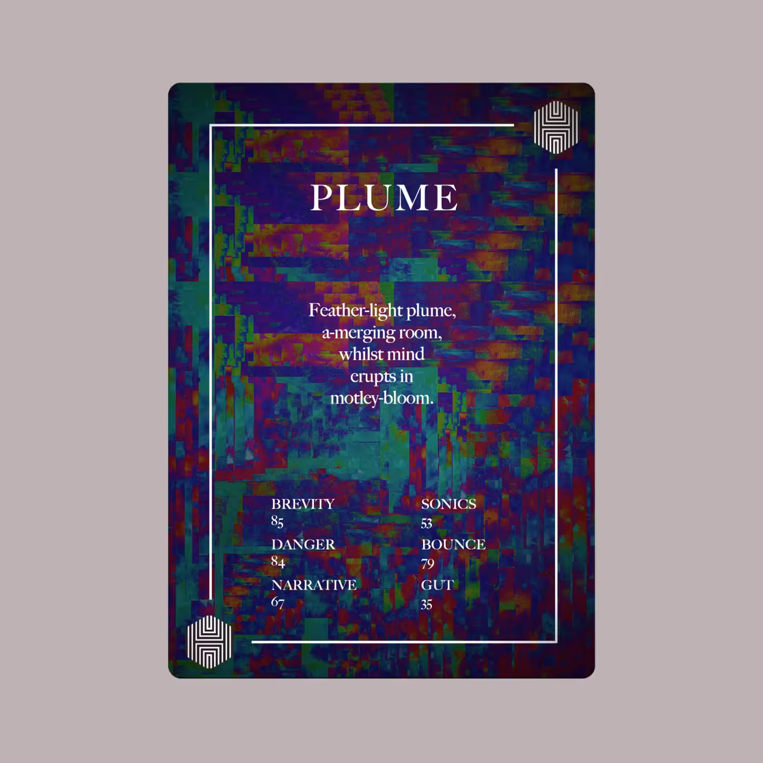 POETRY CARDS VOL 1 | META/VERSE: 039 - PLUME
