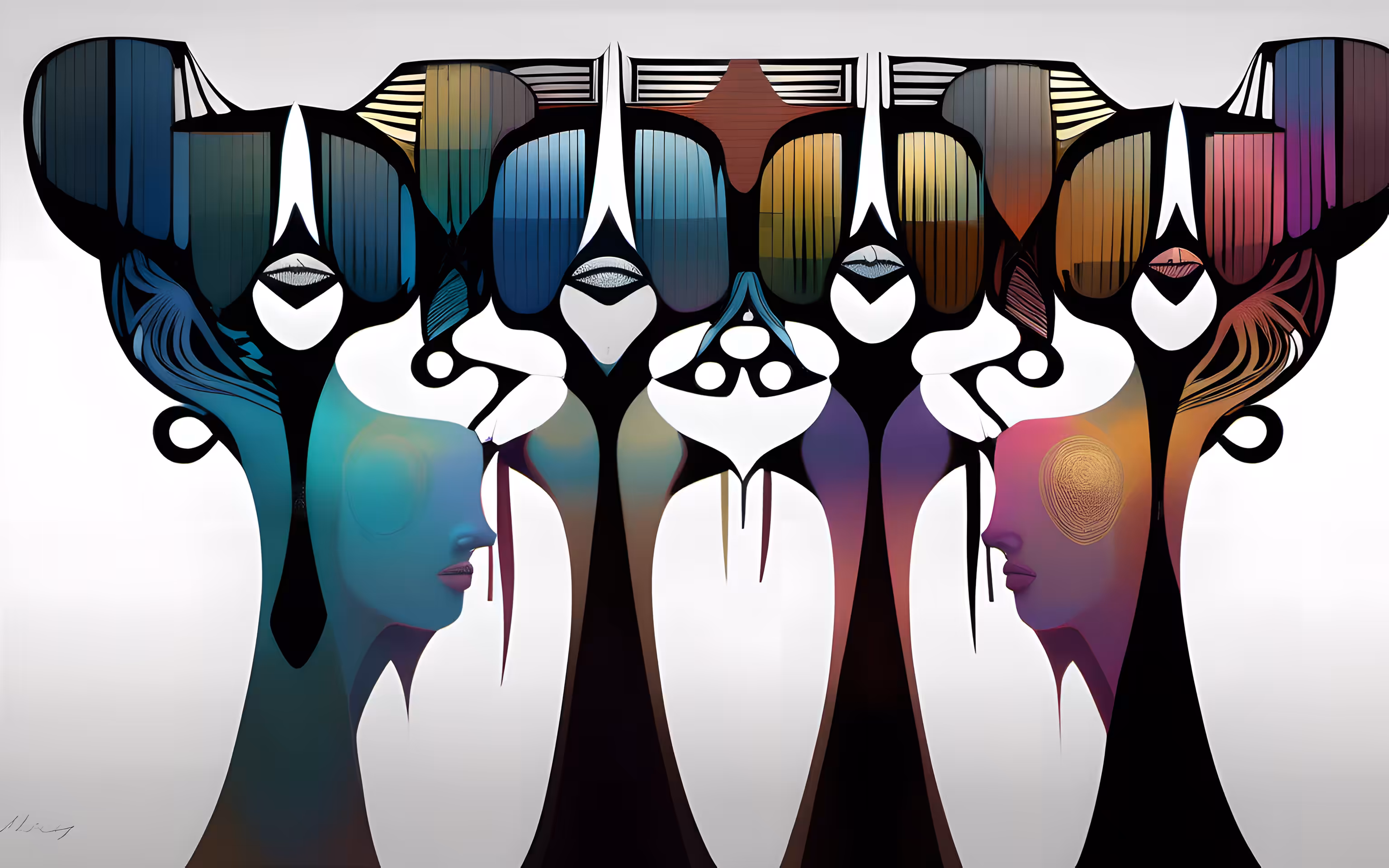 AI imagines famous generative artworks #108