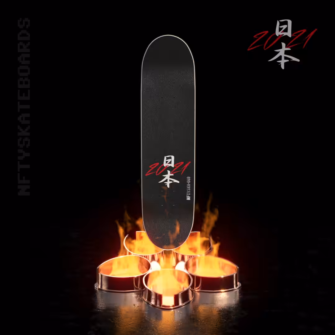 nftyskateboards NFT#049 - Tokyo 2021 "Silver"
