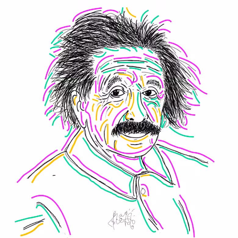 Scribble on Einstein's Face #4