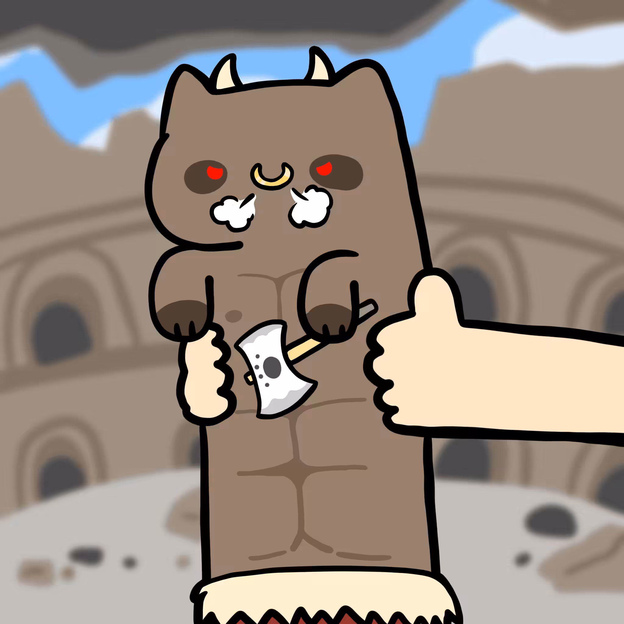 Long Long minotaur Cat #0160