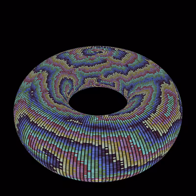 Reaction Diffusion on a Torus #26