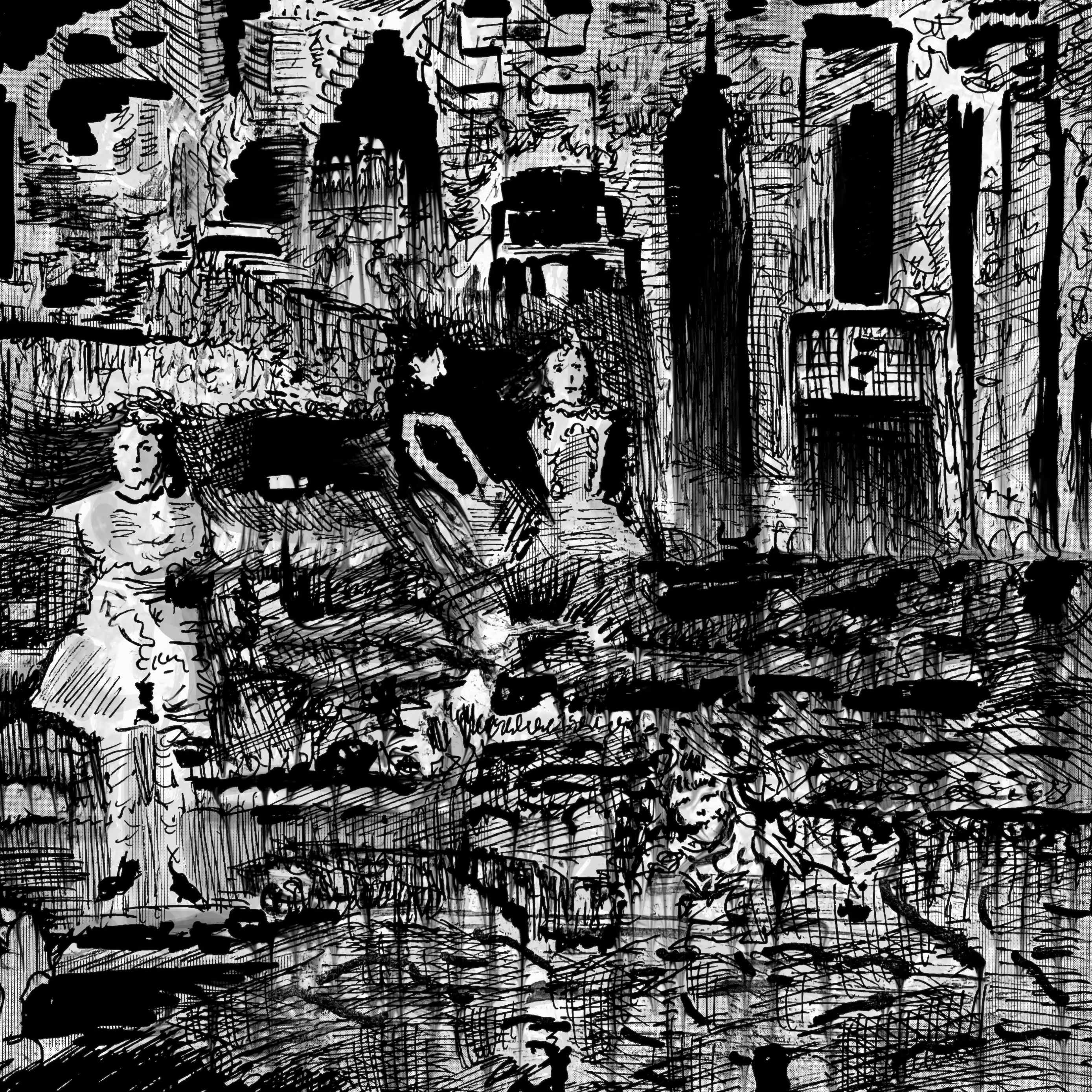 "Water Damage" 1/1 Black and White