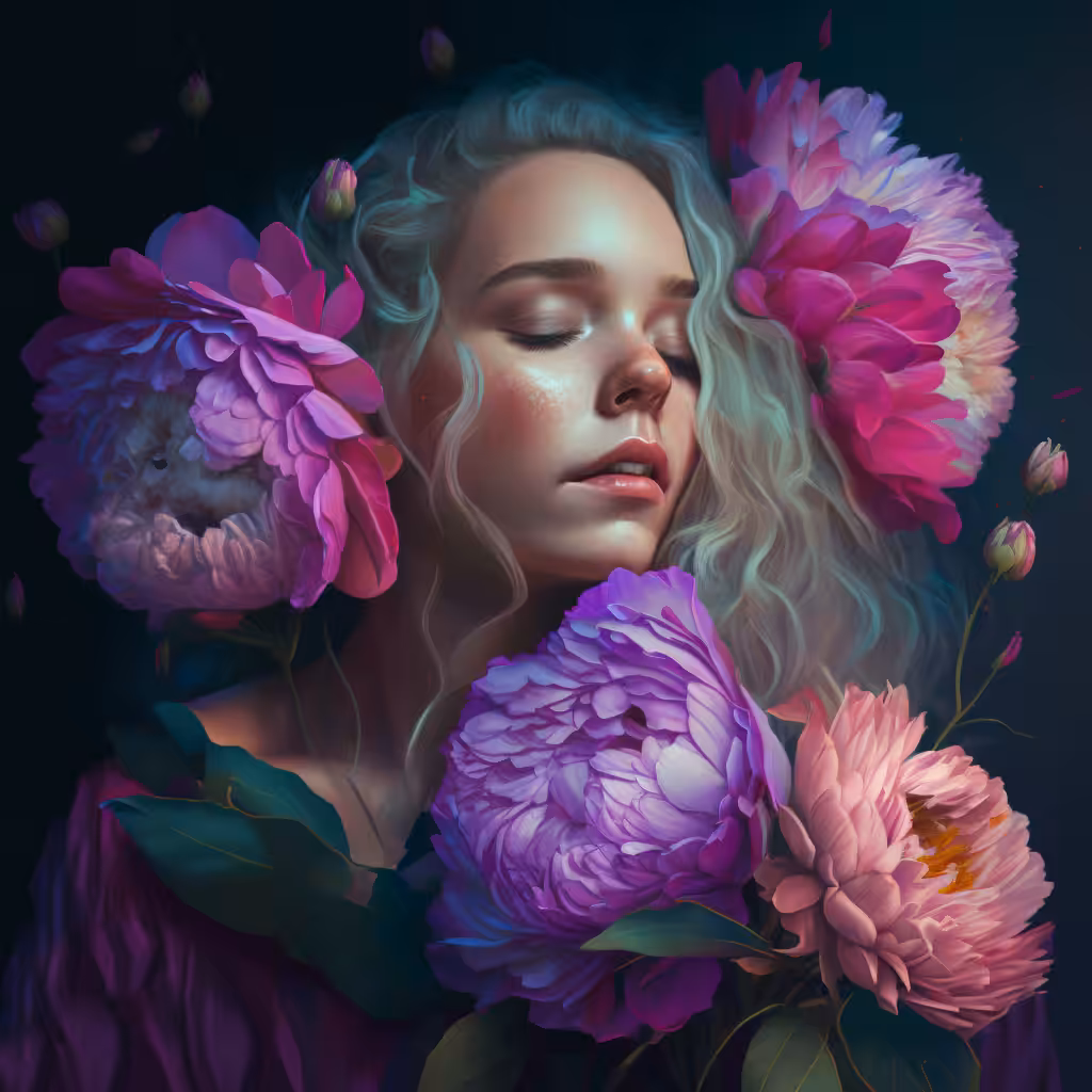 Girl in flowers