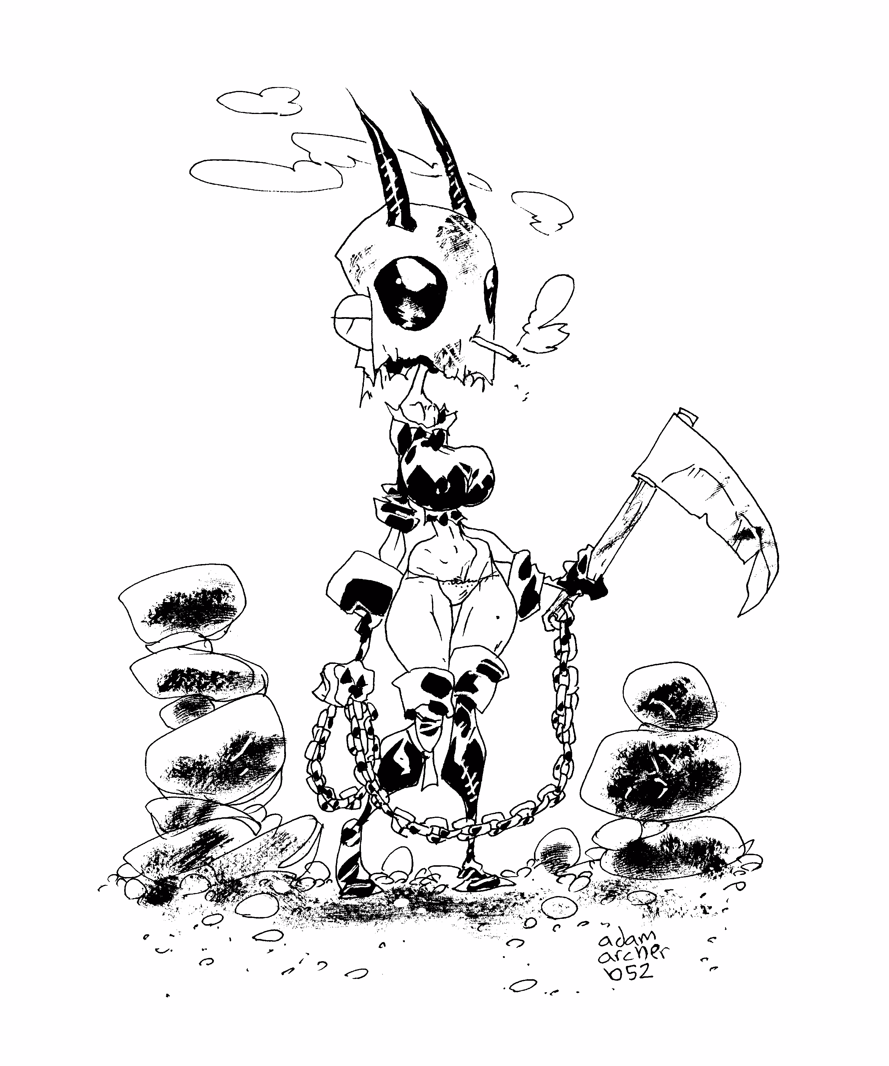 adam archer's doodles: black series 052