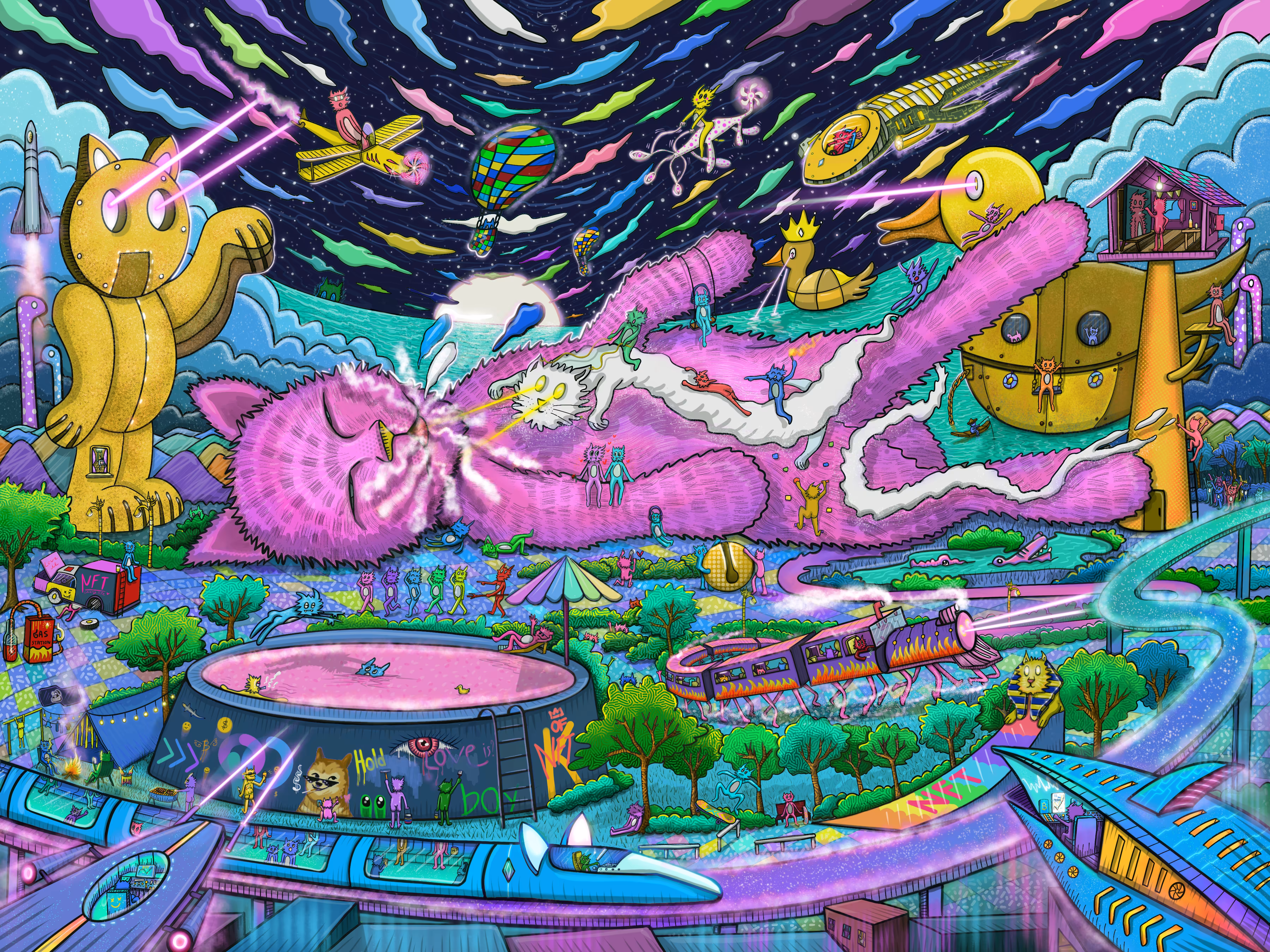 The world of cat dreaming