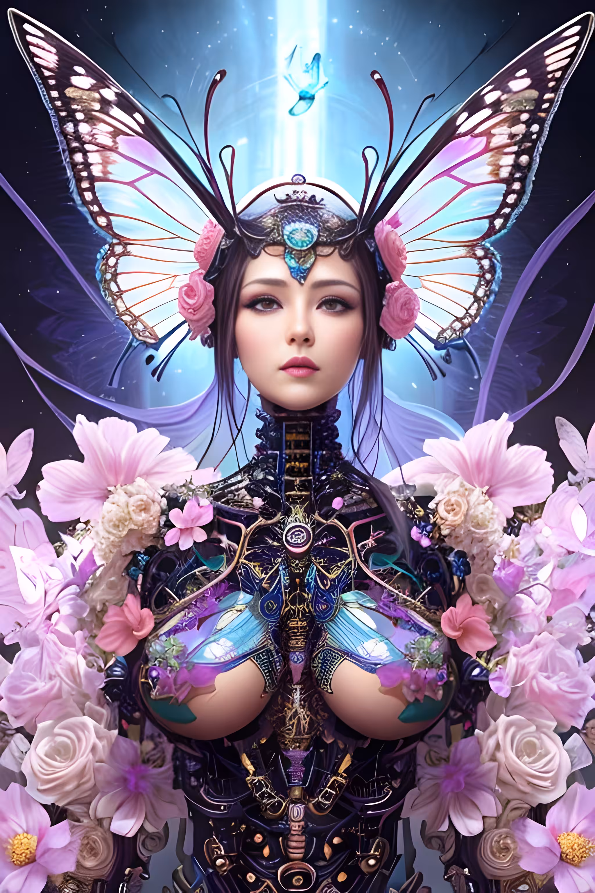 Ai Girl & Flowers