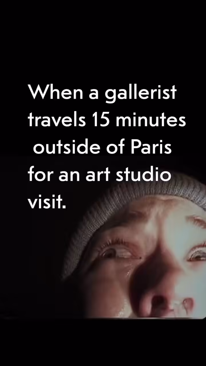 When a gallerist travels 15 minutes outside of Paris for an art studio visit