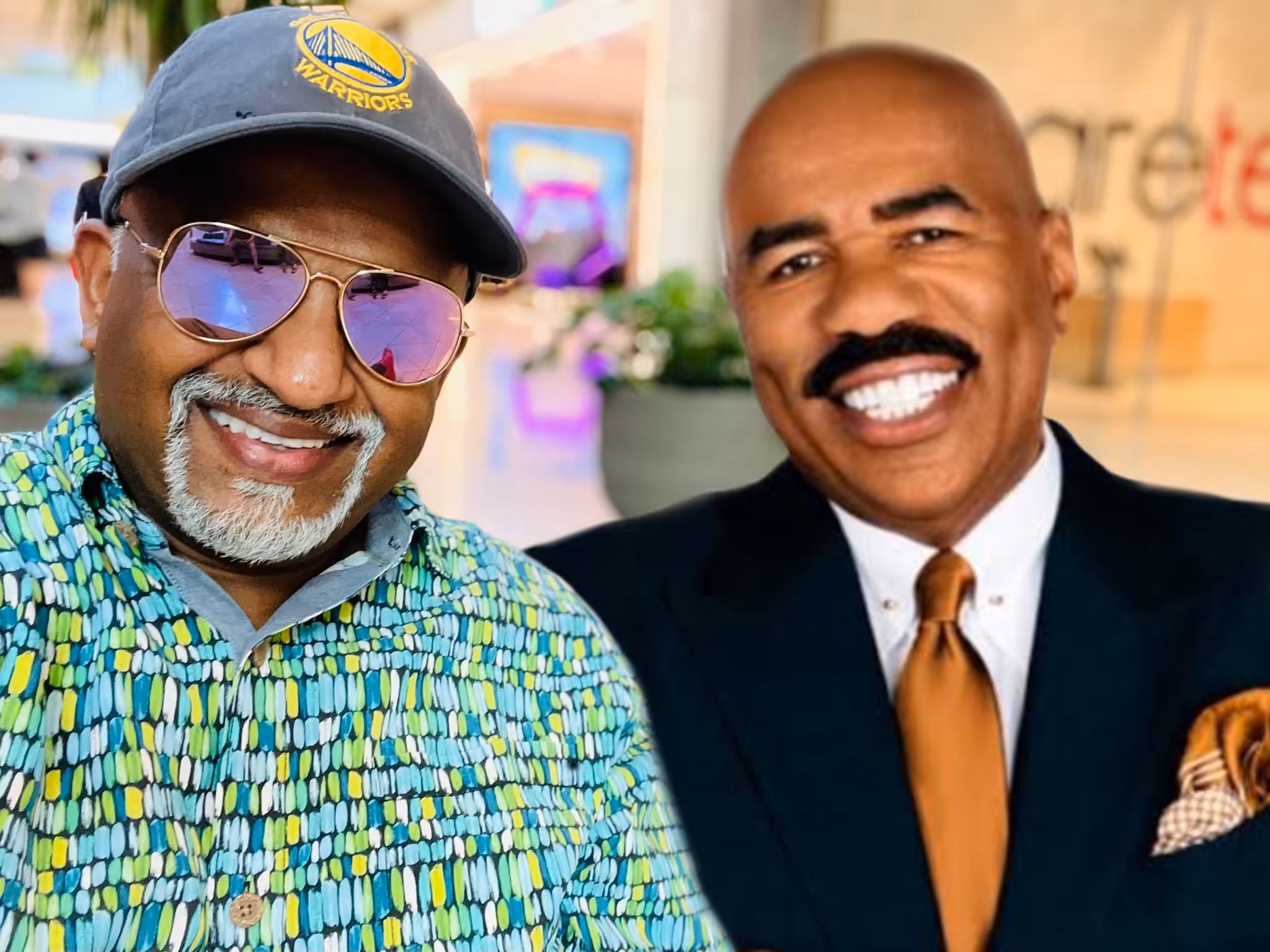 Nik chilling with Steve Harvey