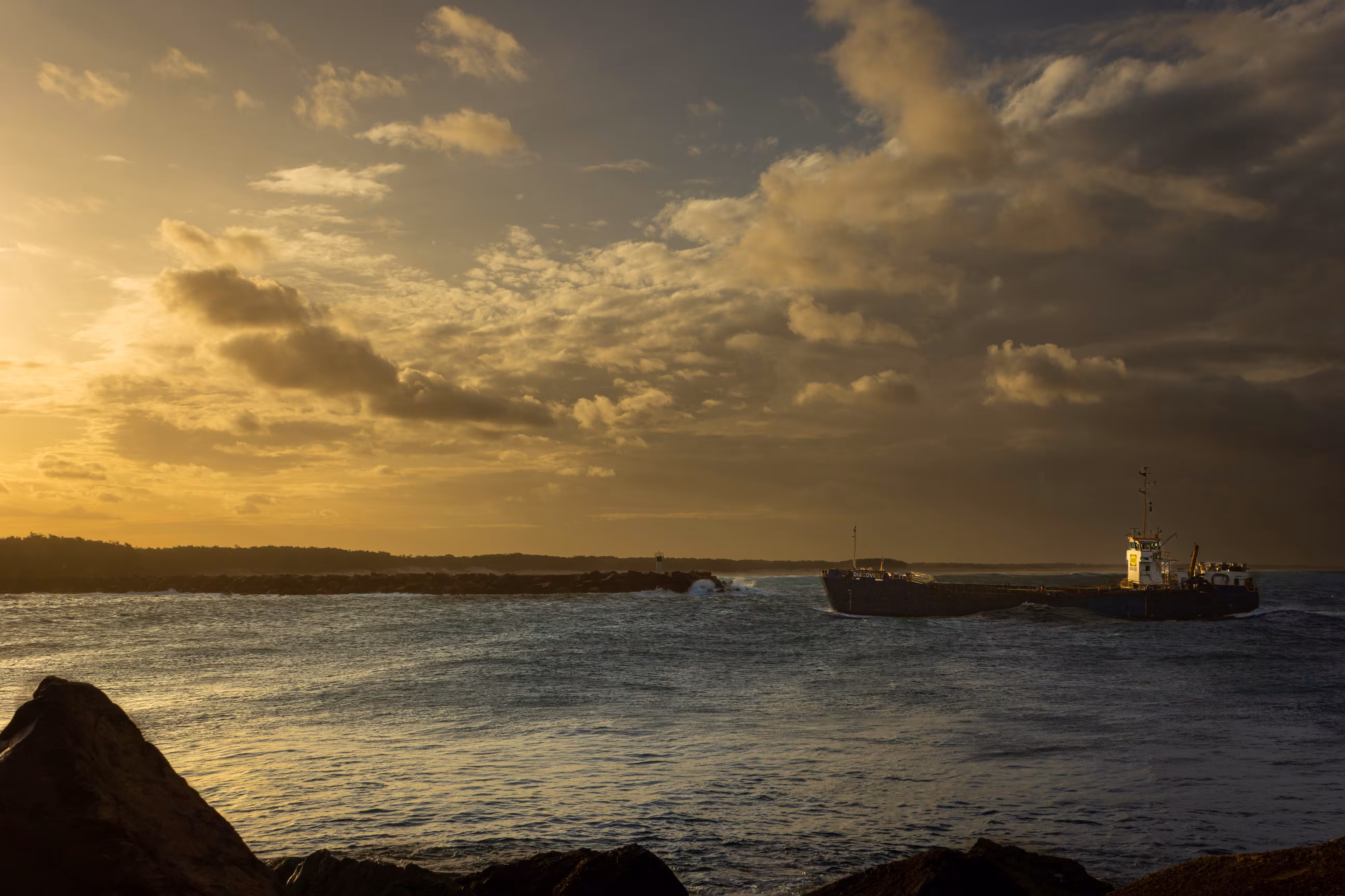 Fisherman and the ship