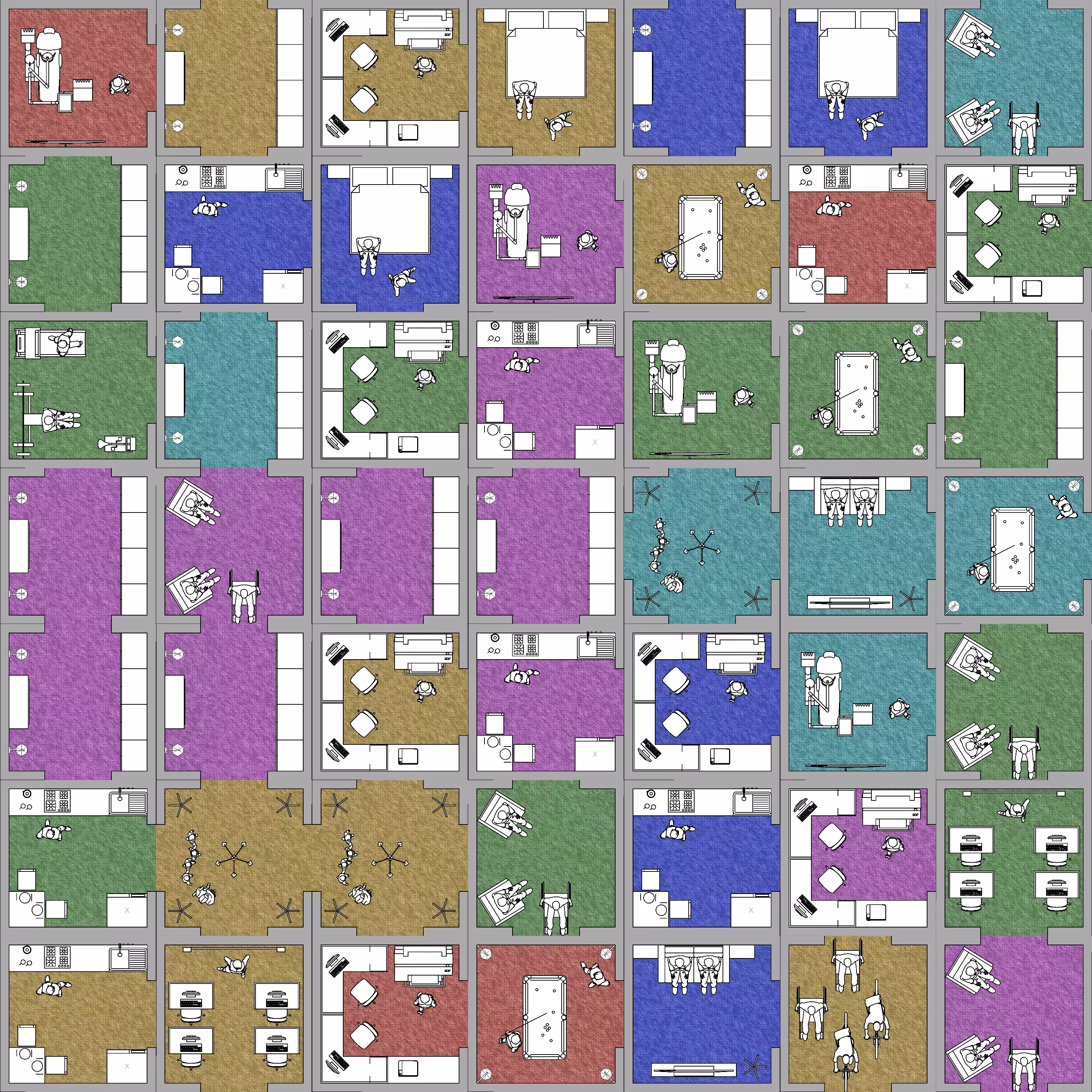 Harlequin block building #2