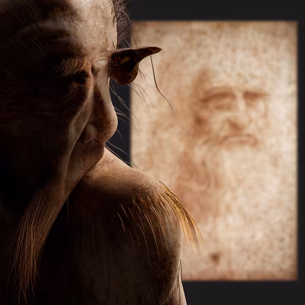 Leonardo Da Vinci Werewolf #Selfportrait