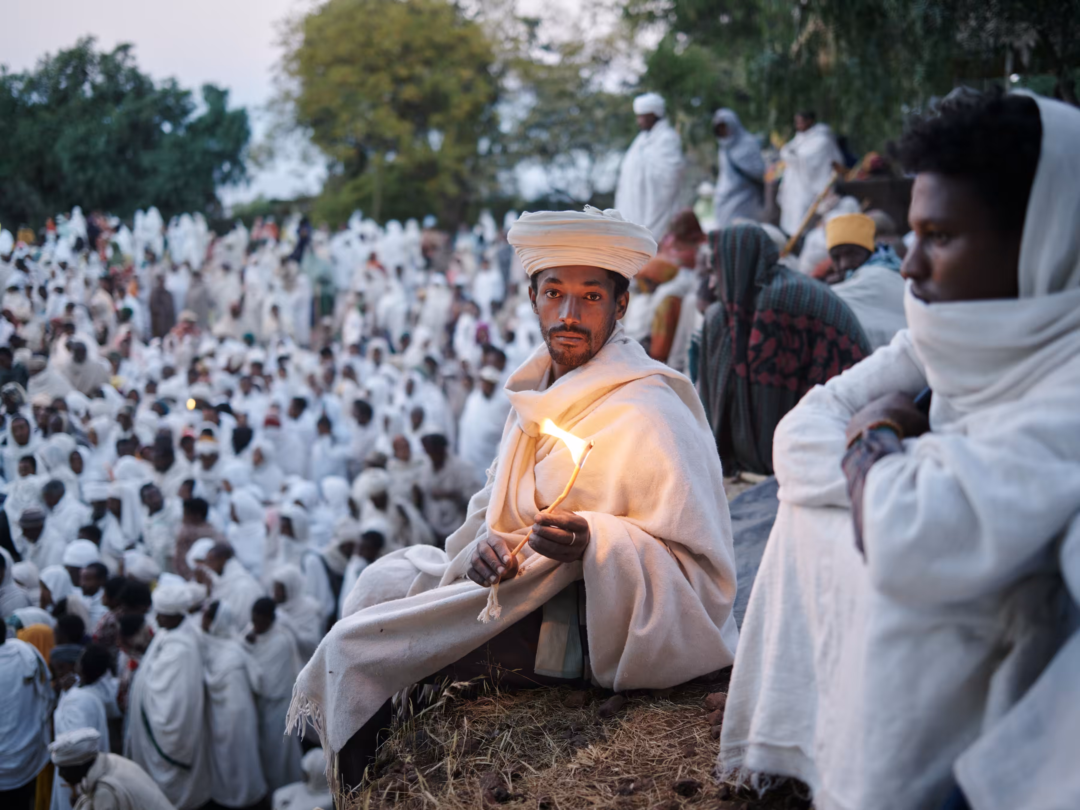 Ethiopia - Kes Belaynew Amongst Thousands of Pilgrims