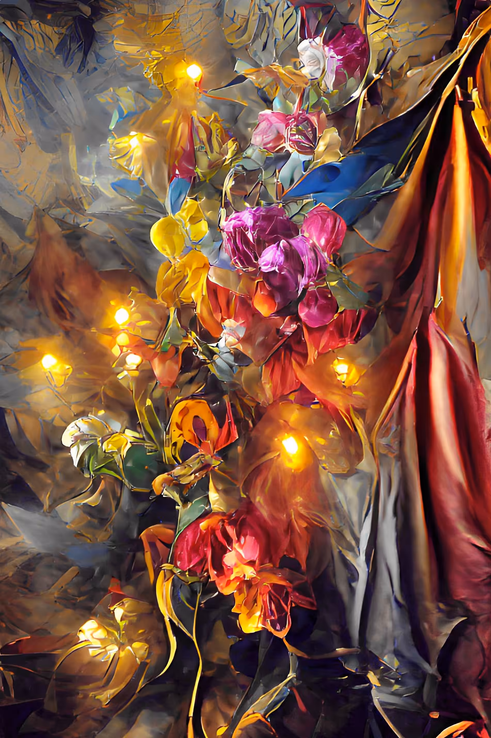 AI Series - Flowers & Fireflies 