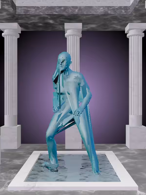 HeavenComputer: The Kicking Aqua Green Woman #5728