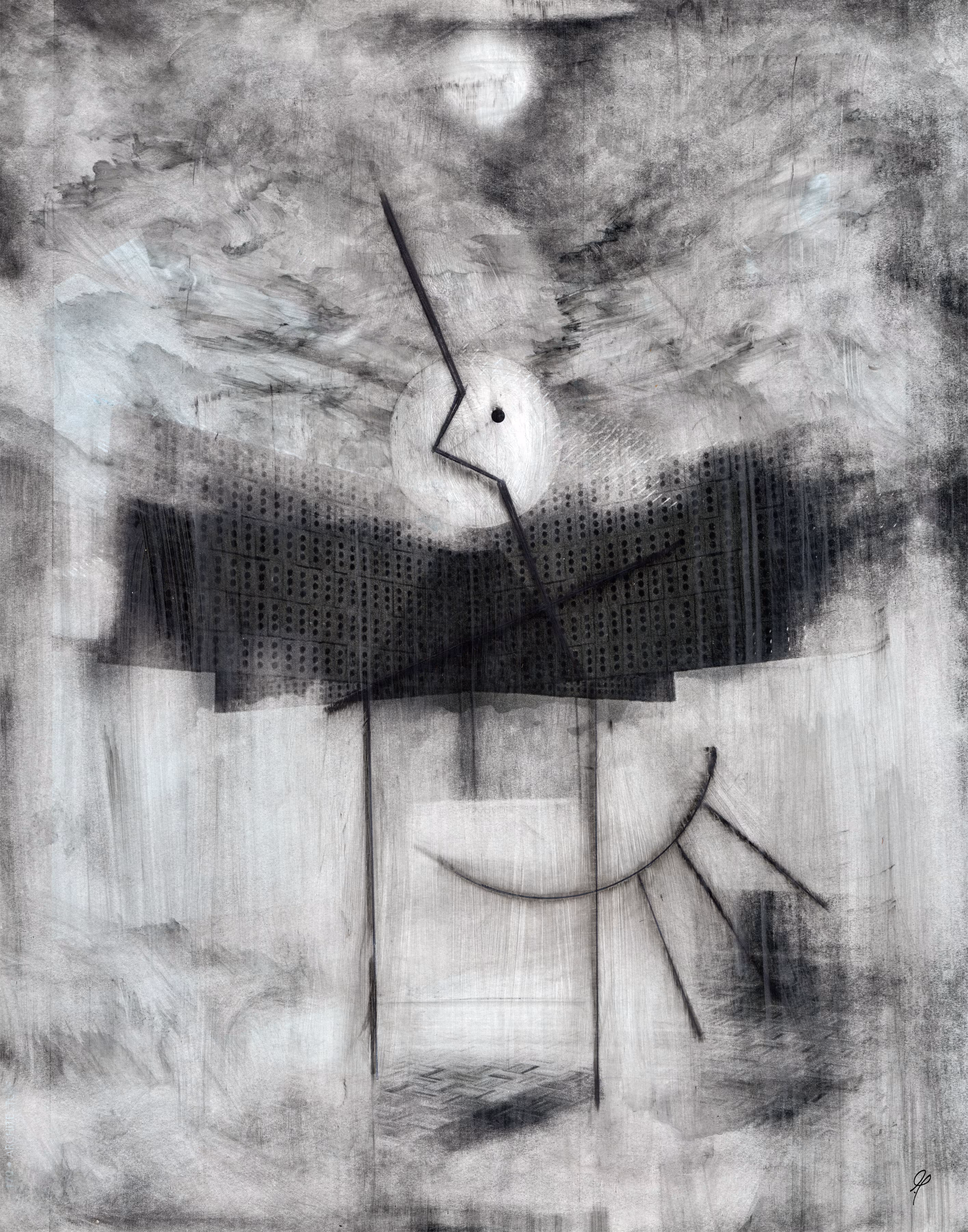 Gabriel, the Hammer  [ Acetone, ink, grease pencil ] 