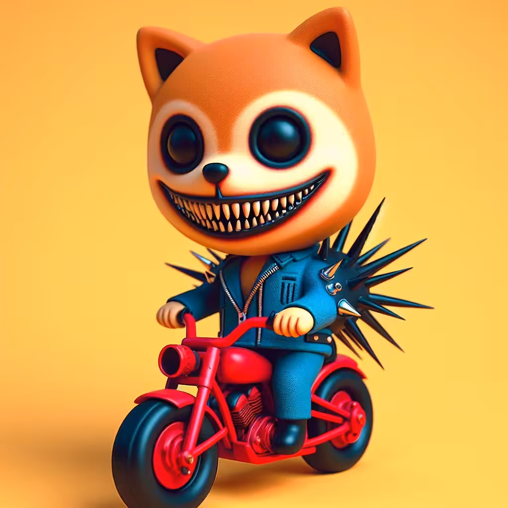 shiba inu cyclist