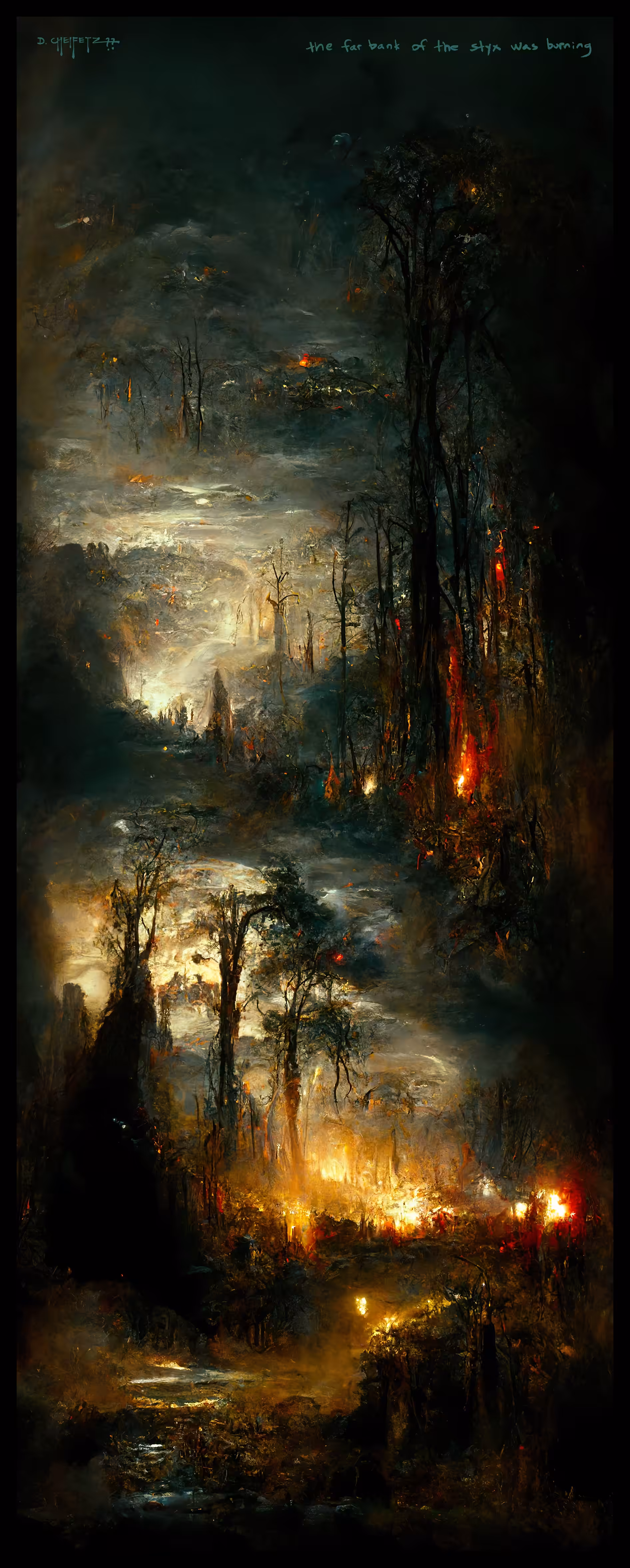 the far bank of the styx was burning