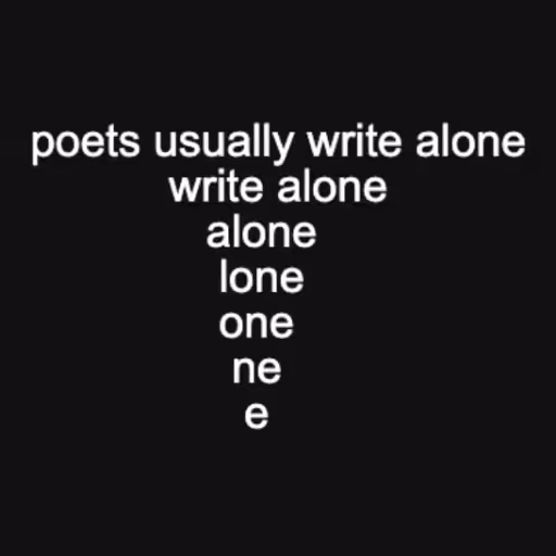  poets usually write...