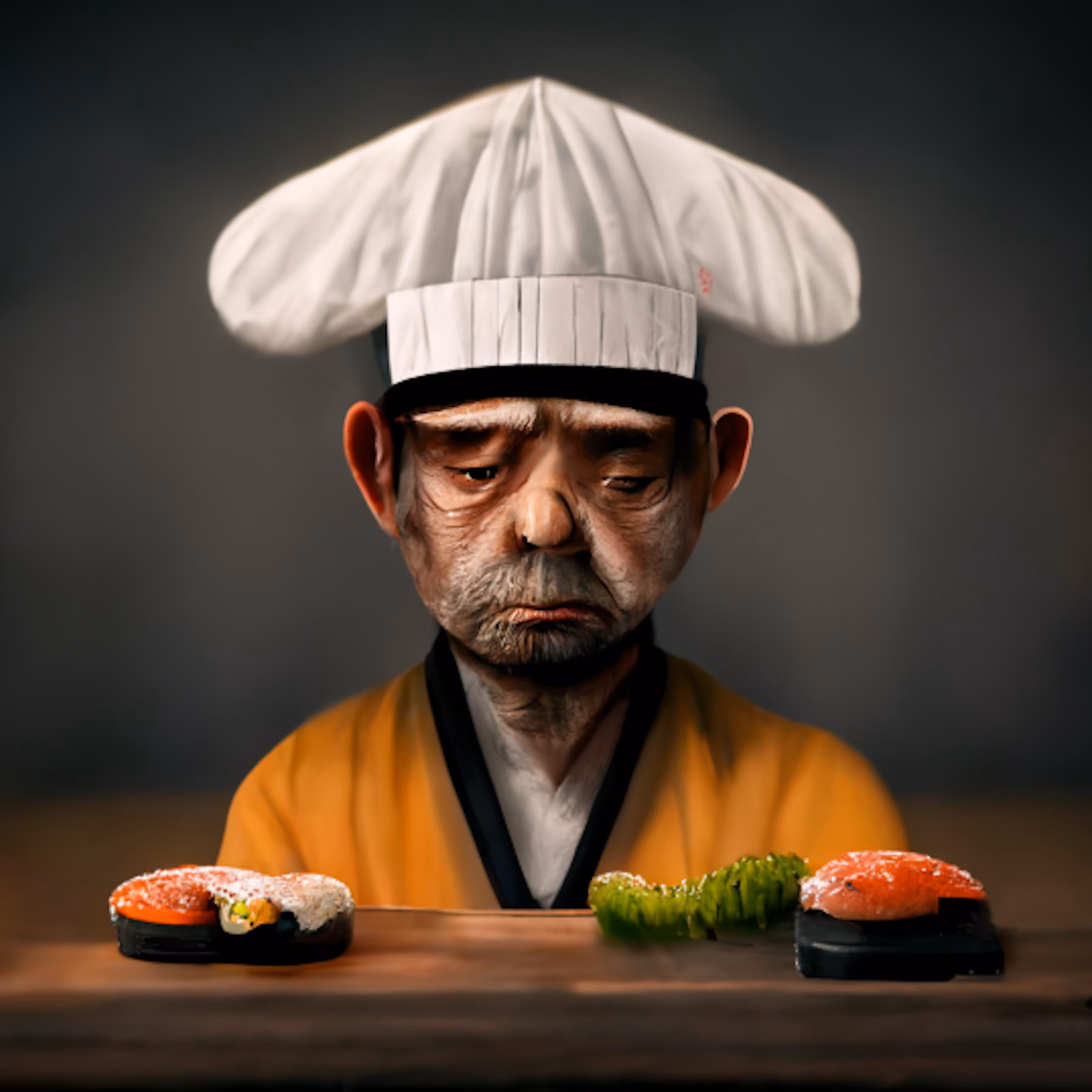 Solemn Sushi Chef
