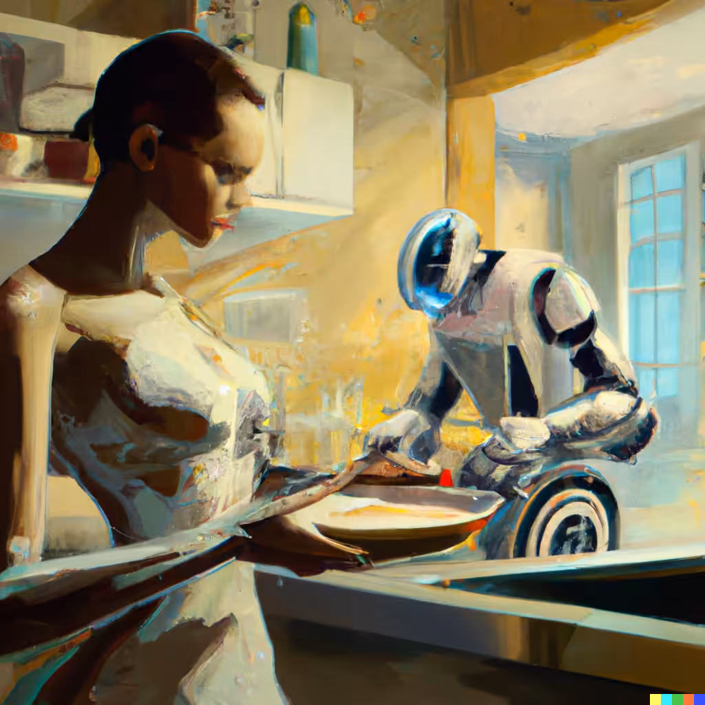 In the kitchen