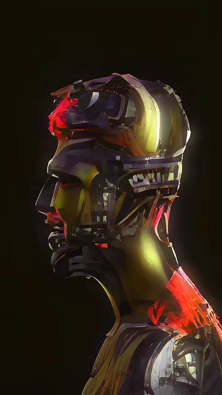 LIDAR Head & AI Dreams Illustrtion