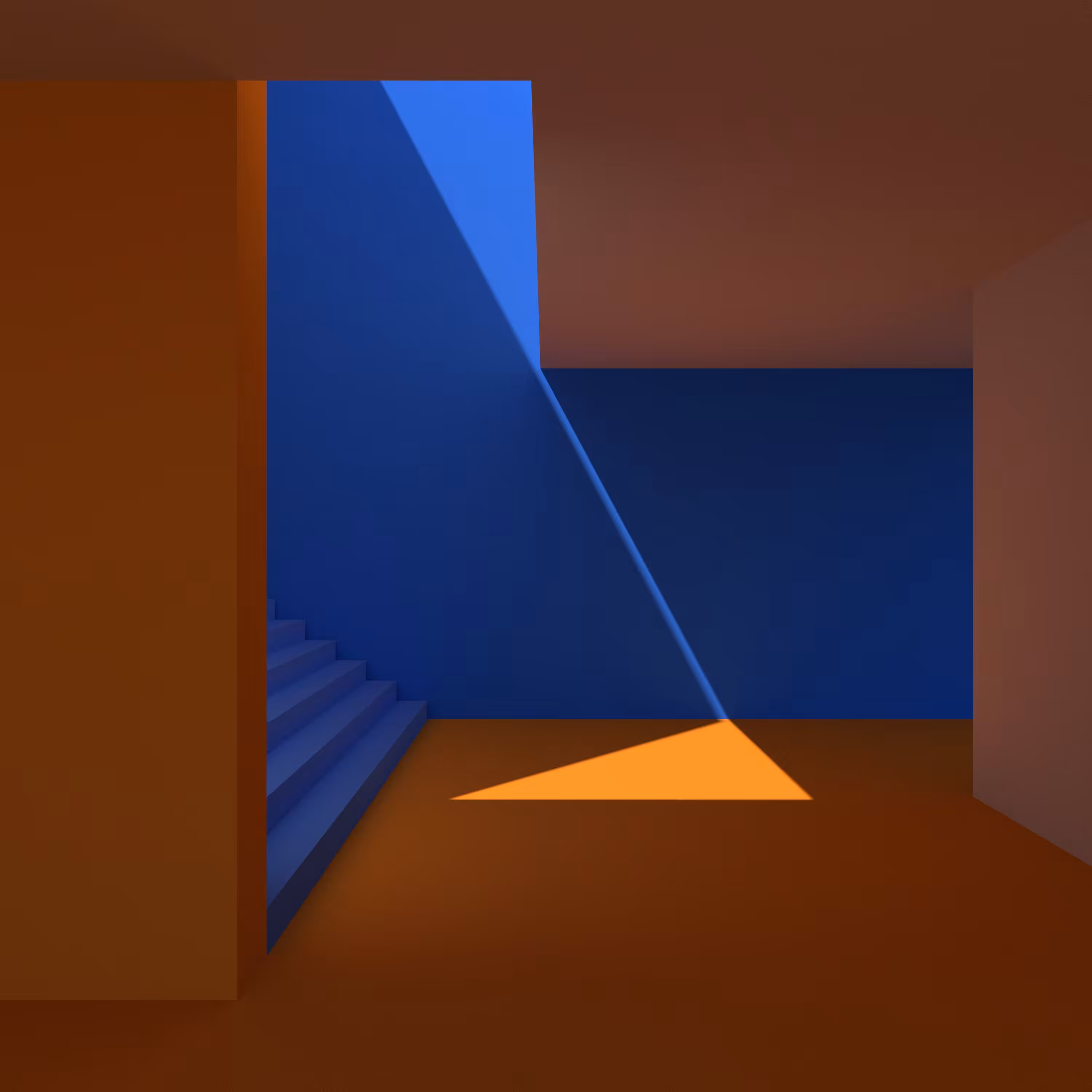 Blue shadows