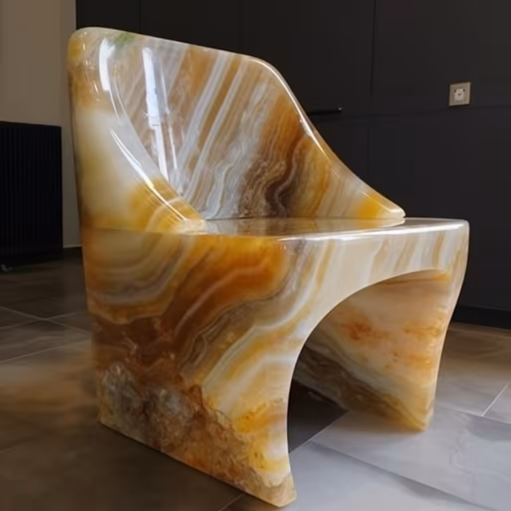 Banded Calcite/Onyx Chair