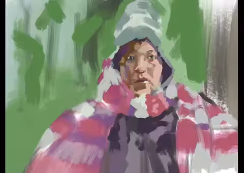 Girl with scarf