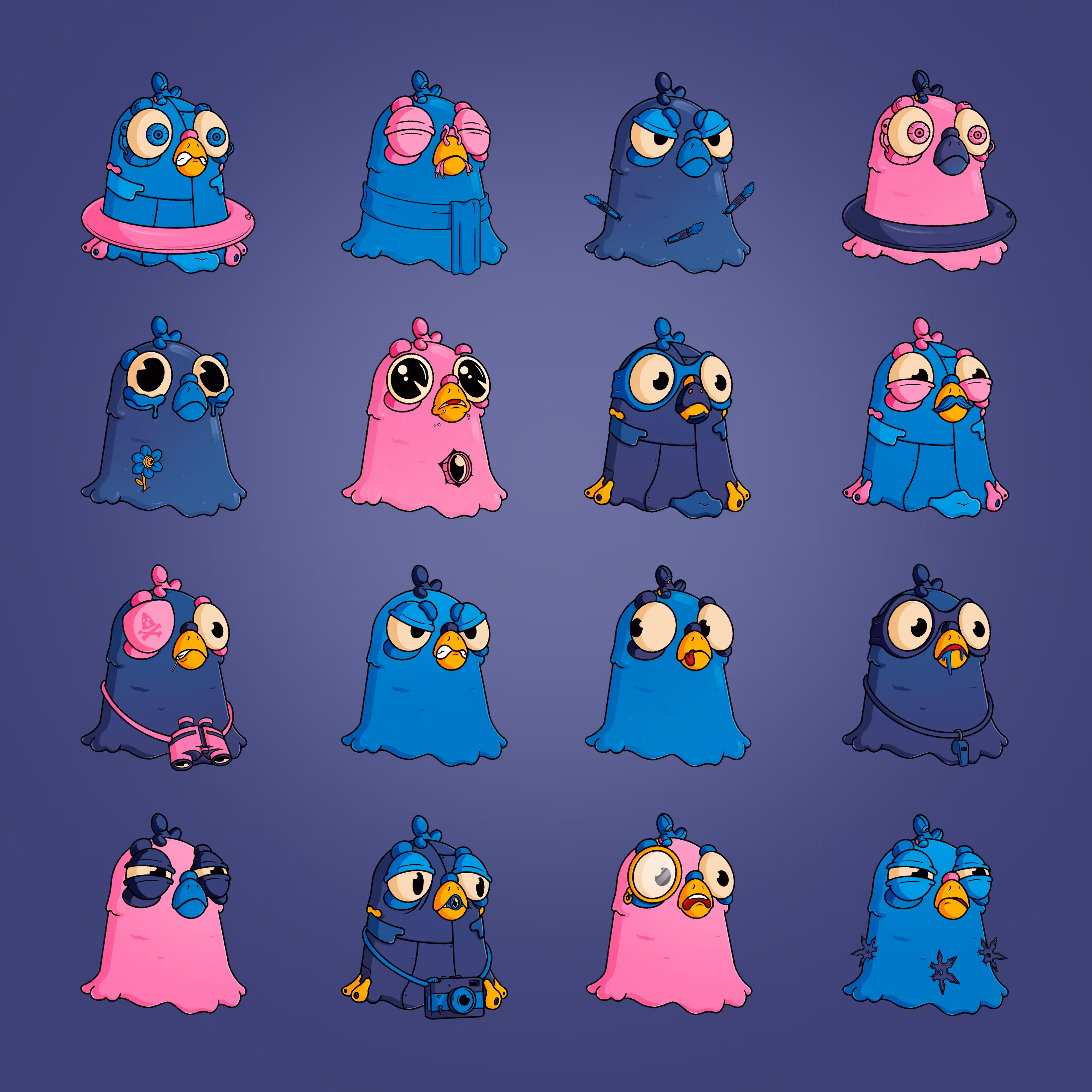 Squabble Heads: Purple Pidgies
