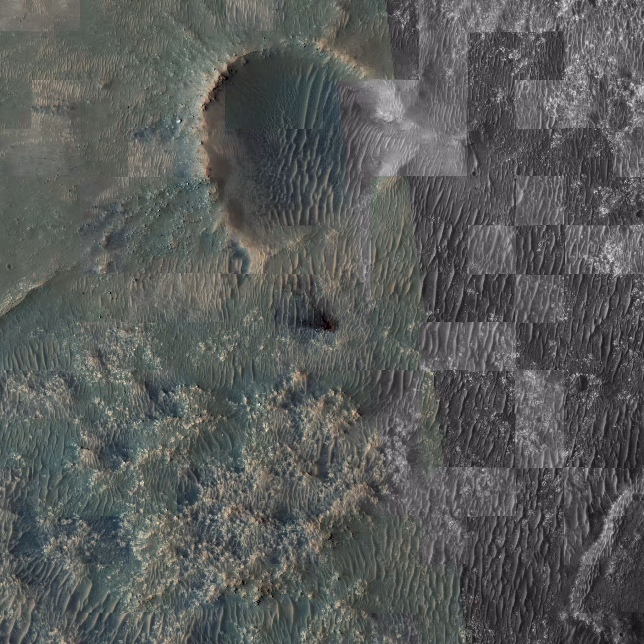 Debris Field at Jezero Crater (Sky Crane #1)