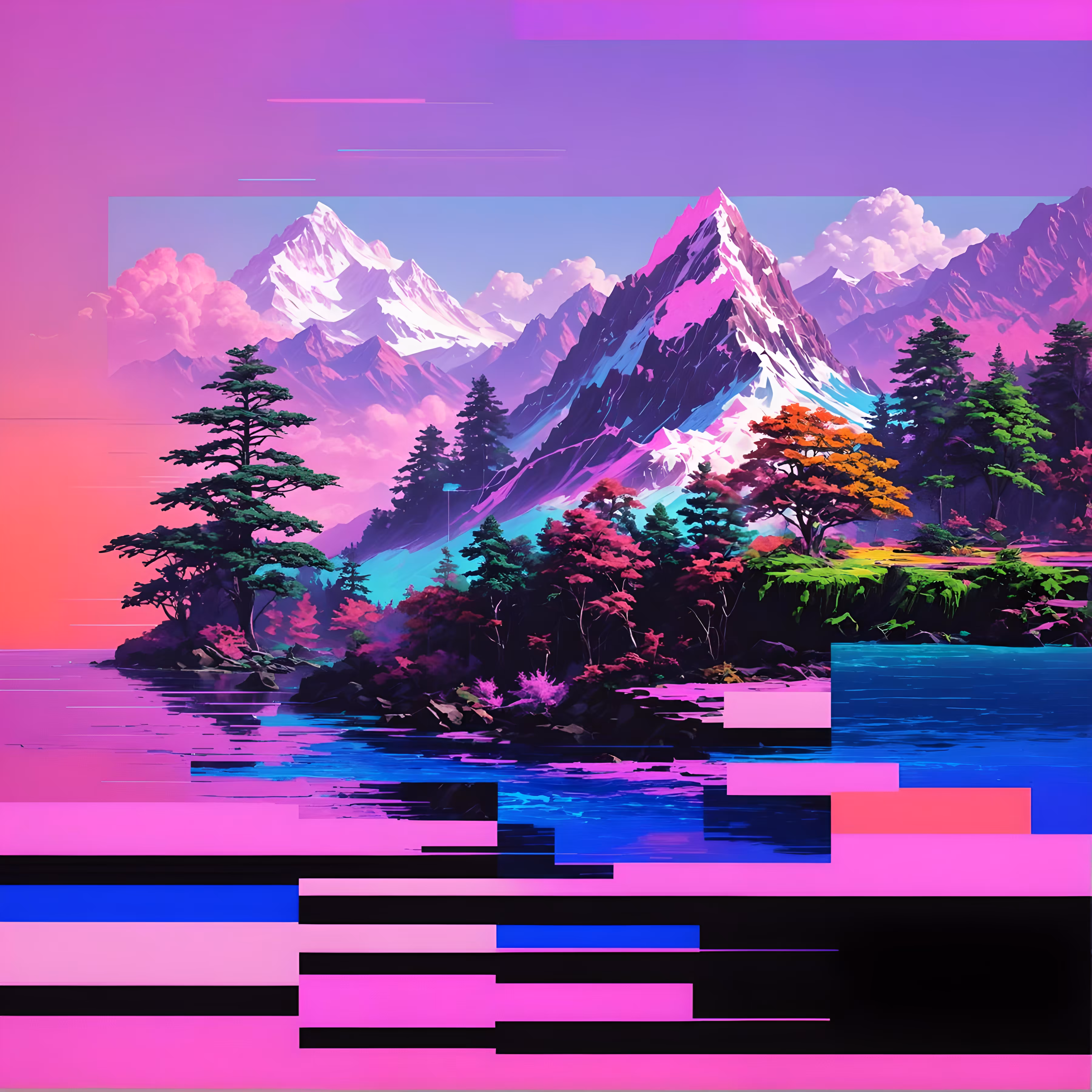 Digital Glitch Vaporwave 8K by Asher Brown Durand 07