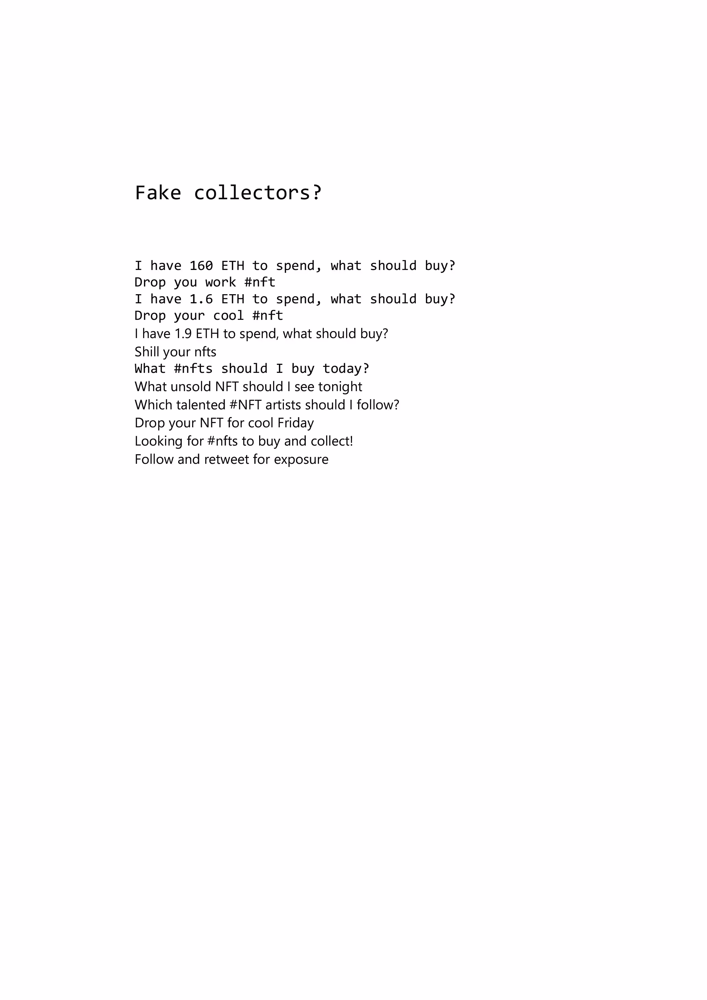 fake collectors?