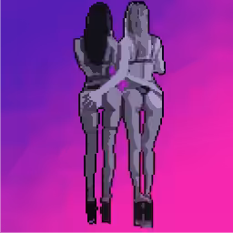 Pink girls in stockings