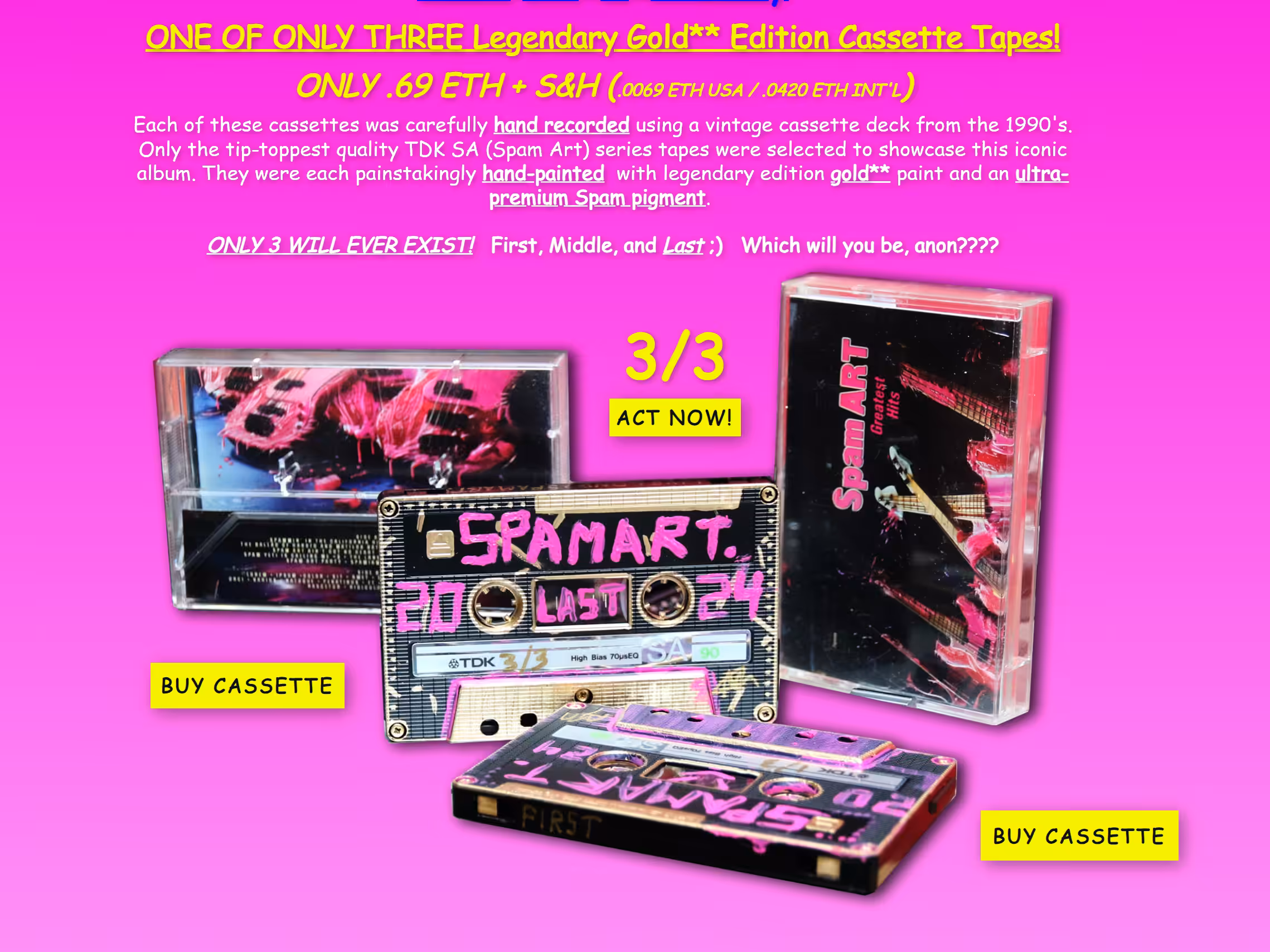 Legendary Gold Cassette - Spam Art Greatest Hits