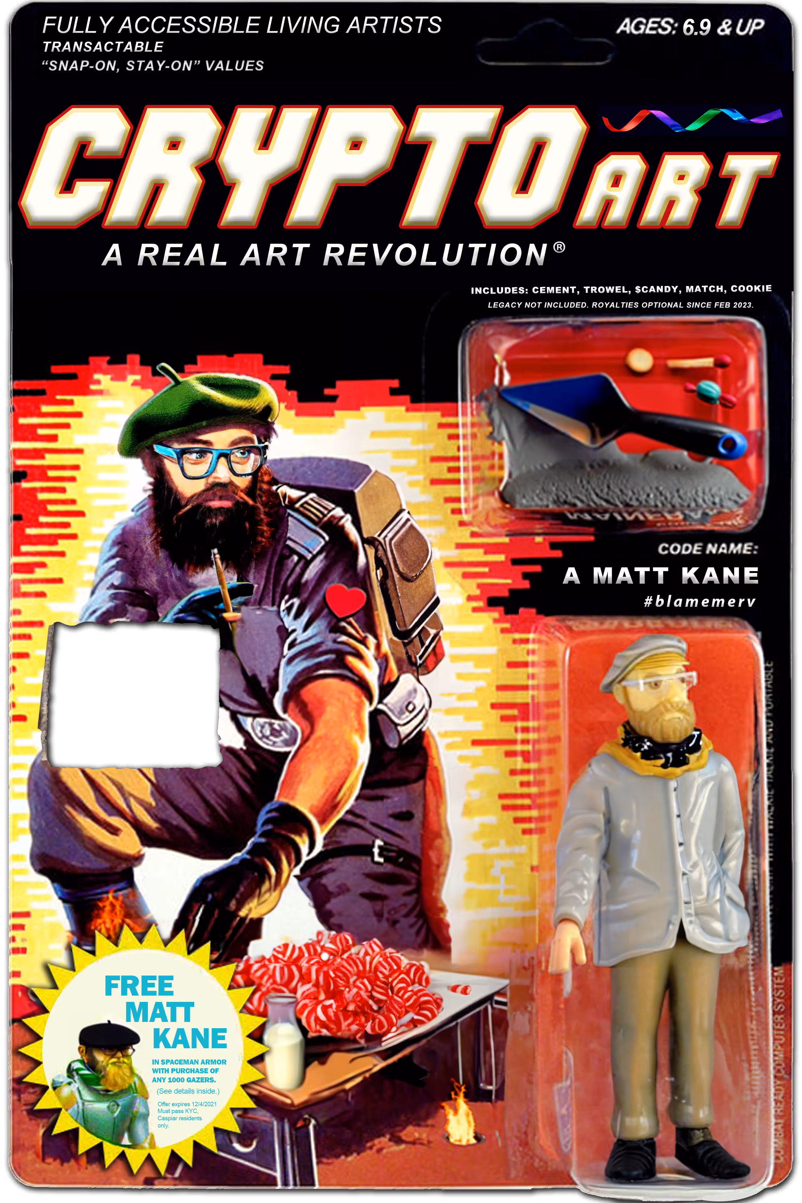 A MATT KANE Action Figure with Cement Trowel
