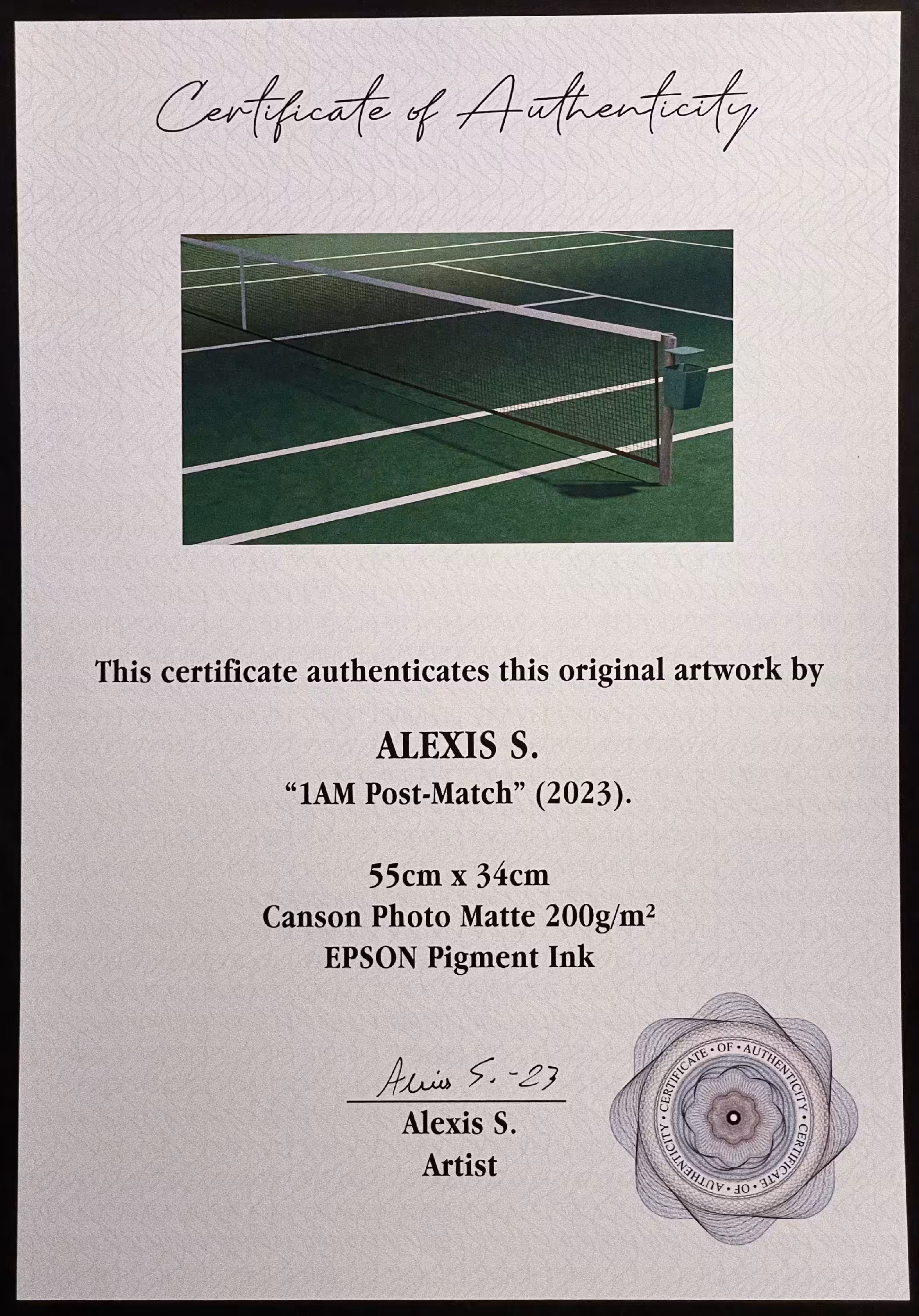 Physical Print - “1AM Post-Match” 1/1